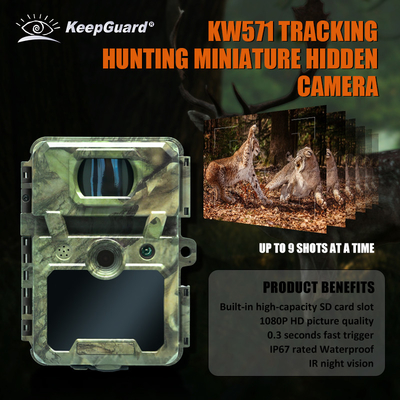 KW571 Factory OEM ODM Mini Wildlife Scouting Timelapse Trail Camera IP67 С сенсором CMOS без свечения и памятью SD Ночное видение