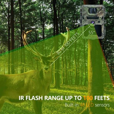 KW571 Factory ODM Mini Wildlife Scouting Timelapse Trail Camera IP67 С сенсором CMOS без свечения и SD M