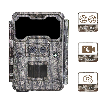 KW696 наружная охотничья камера с двойным объективом 30MP без свечения камера 1080p ночного видения 512G для