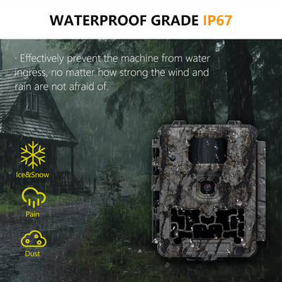 KW561 Trail Infra Cam Mini 30MP 0.25s Скорость 4K видео разрешение водонепроницаемый датчик CMOS SD Me