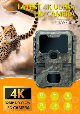 KW788 Трейл Камера охотничьи камеры водонепроницаемый 0.1s запускает 4K 32MP ночное видение водонепроницаемая инфракрасная камера