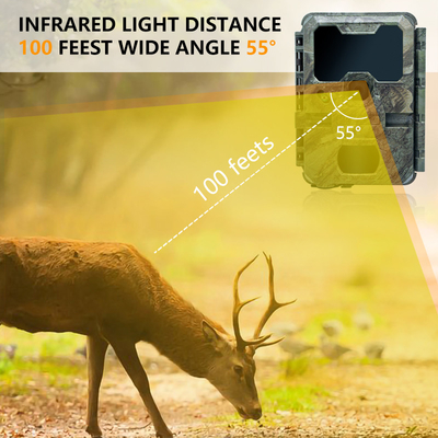 Охотная камера KW788 водонепроницаемая IP65 4K видео с 30fps 32MP 0.25s скорость запуска до 512GB хранилища для исследования дикой природы
