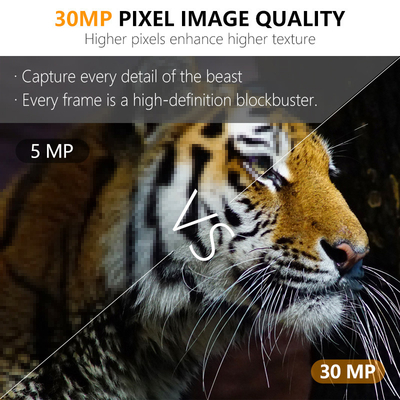 Охотническая камера KW591 двойные датчики 30MP 1080P водонепроницаемая IP67 0.4s скорость ответа ночное видение до 512GB хранилище камера дикой природы