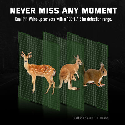 32MP двойная игра камер 4K звероловства объектива HD отсутствие камеры живой природы зарева