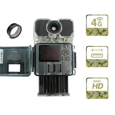 ЖК-дисплей 4G Trail Camera Программируемая 940nm NO GLOW ICCID FTP SMTP MMS APP управление охотничьим аксессуарами