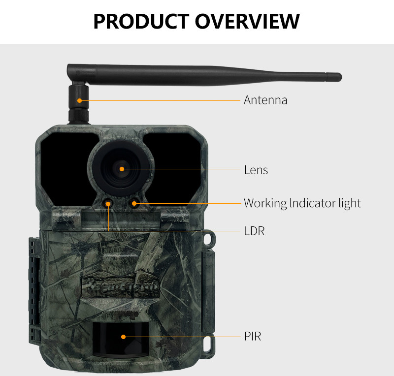 32MP 4G Trail Camera с быстрым 0.2s Trigger Time и режимами фото/видео/фото-видео для универсальных
