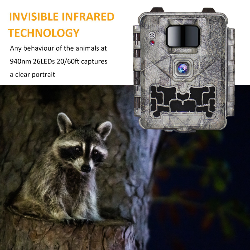 KW561 Trail Infra Cam Mini 30MP 0.25s Скорость 4K видео разрешение водонепроницаемый датчик CMOS SD Me