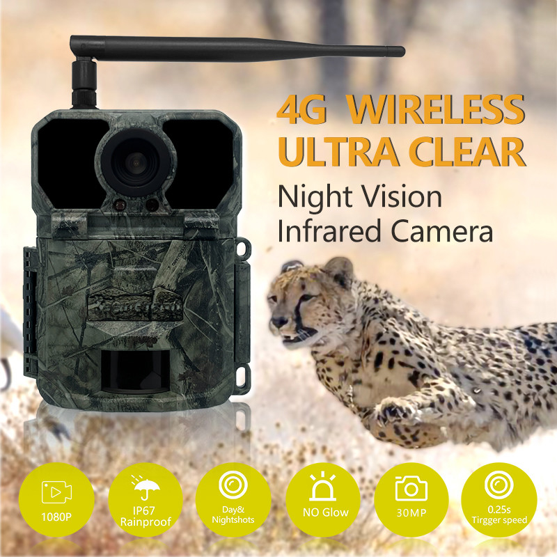 KW865 WIFI Скрытая камера Внешняя беспроводная охотничья камера IP67 20MP Камера следа, которая отправляет фотографии к вам