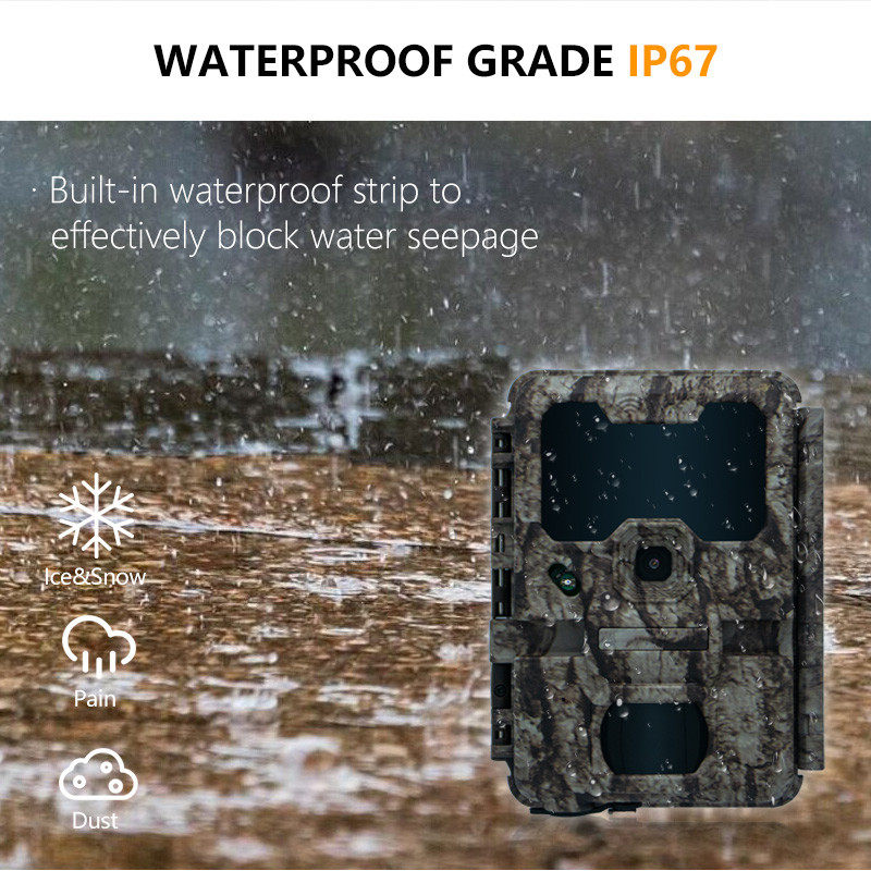 Охотничьи камеры с подключением к WIFI KW865 водонепроницаемая IP67 ИК-флеш диапазон до 82 футов ночное видение 20MP/1080P для наблюдения за дикой природой